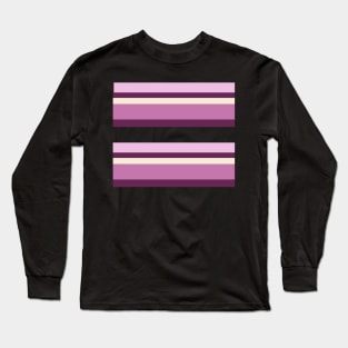 CHEERY MAUVE AND PINK COLOR THEME STRIPE PATTERN FOR SUMMER Long Sleeve T-Shirt